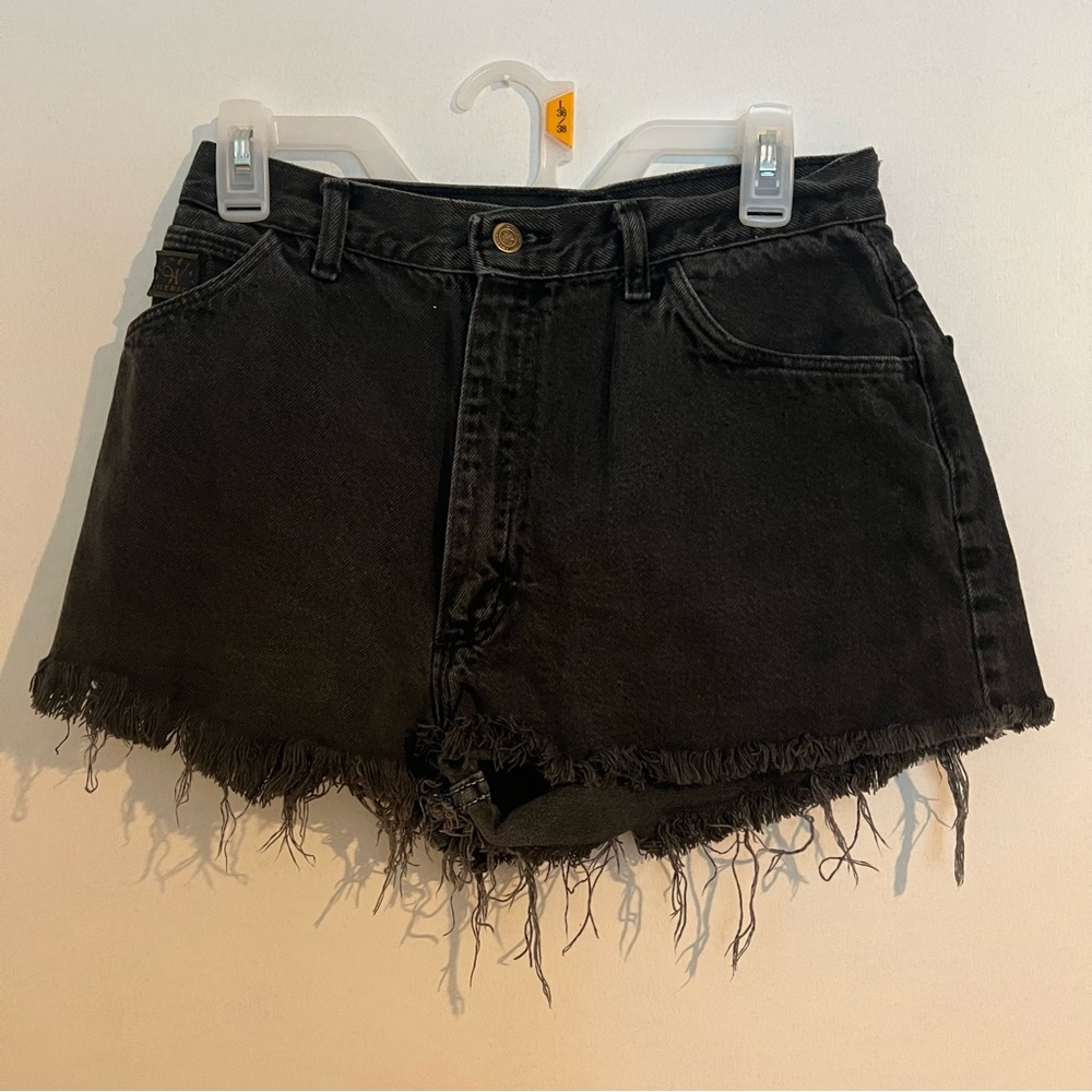 SOLD - Black Denim Shorts